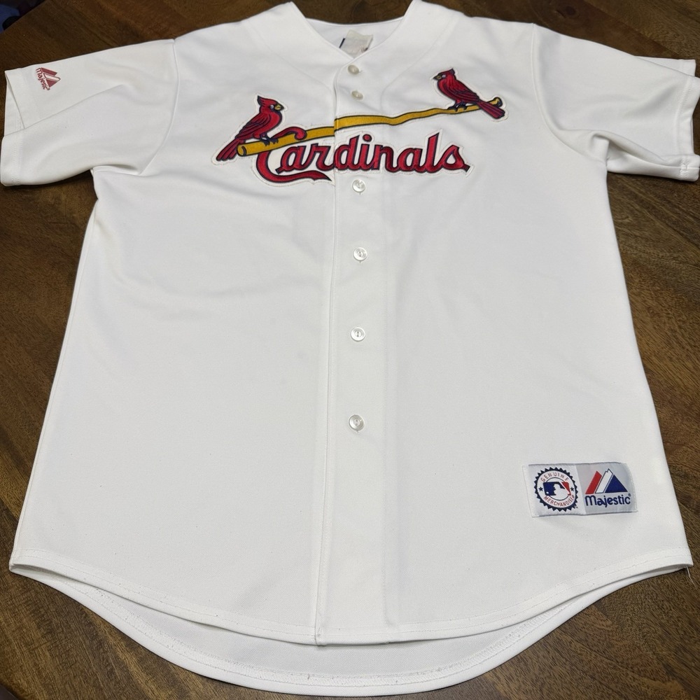 Vintage St. Louis Cardinals #5 Albert Pujols Majestic White Jersey XL